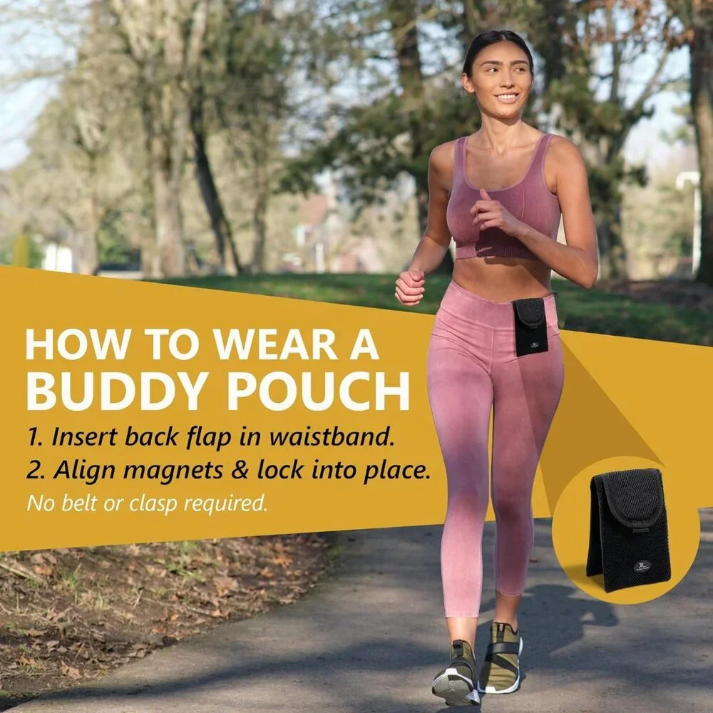 Magnetic Pouch Waistpack Wallet Travel Gym Walk Run Bike NEW